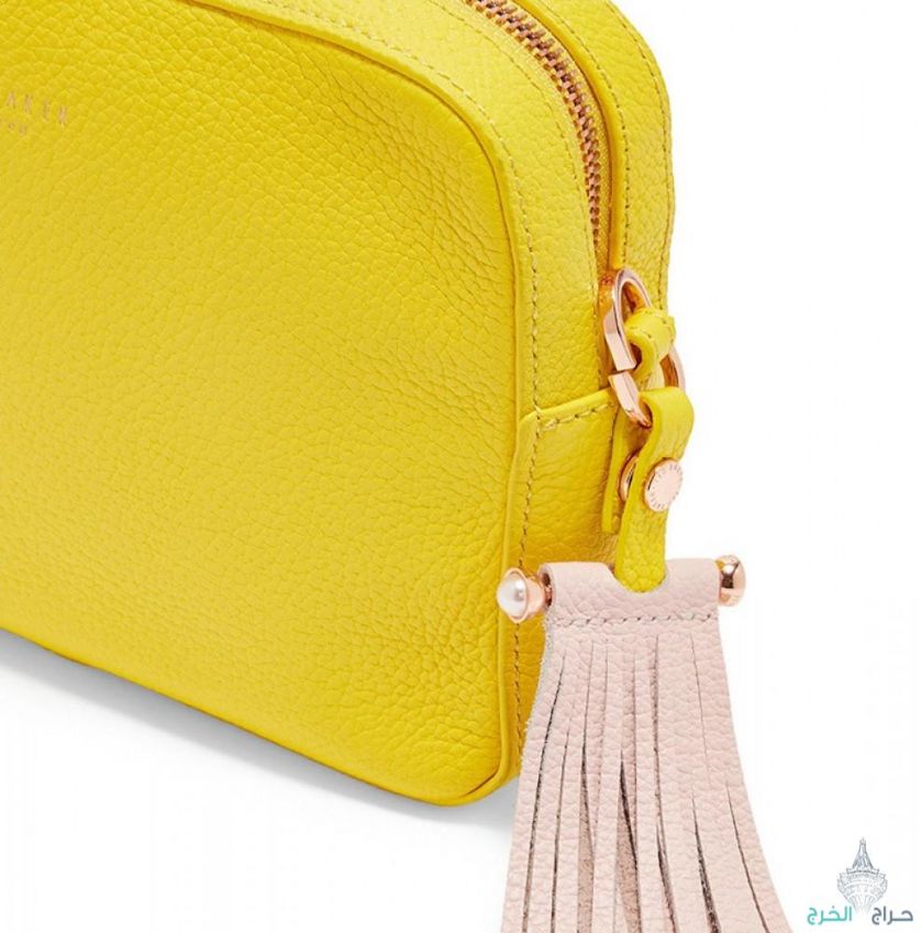 حقيبة تيد بيكر Yellow Salia Tassel Leather Crossbody