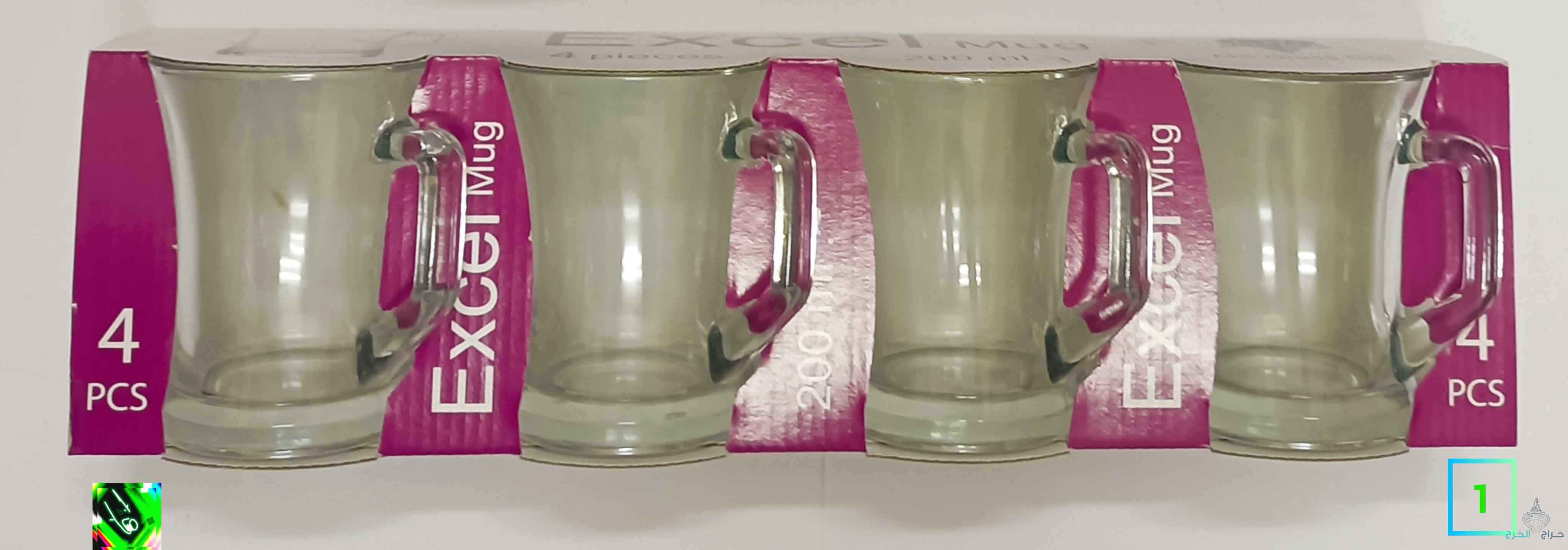 كؤوس وأباريق زجاجية glass cups, mugs, jugs 