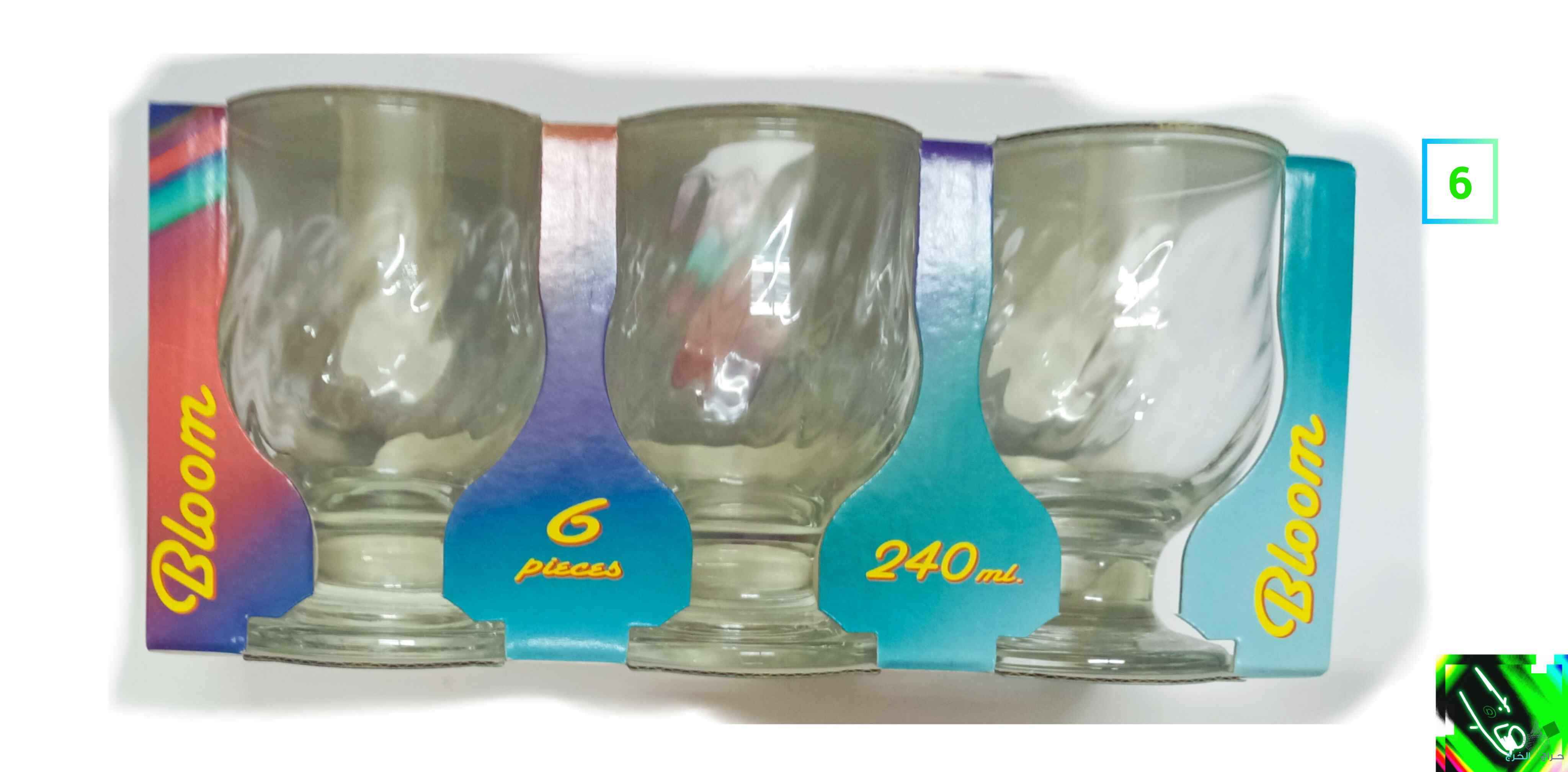 كؤوس وأباريق زجاجية glass cups, mugs, jugs 