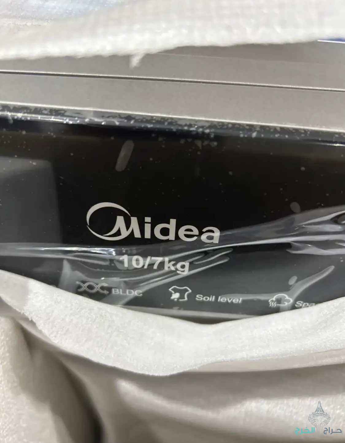 غسالة ملابس شركة MIDEA اللون فضي اتوماتيكية 10 كيلو