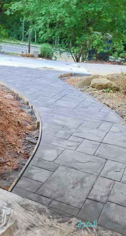 stamped concrete خرسانة المختومة 