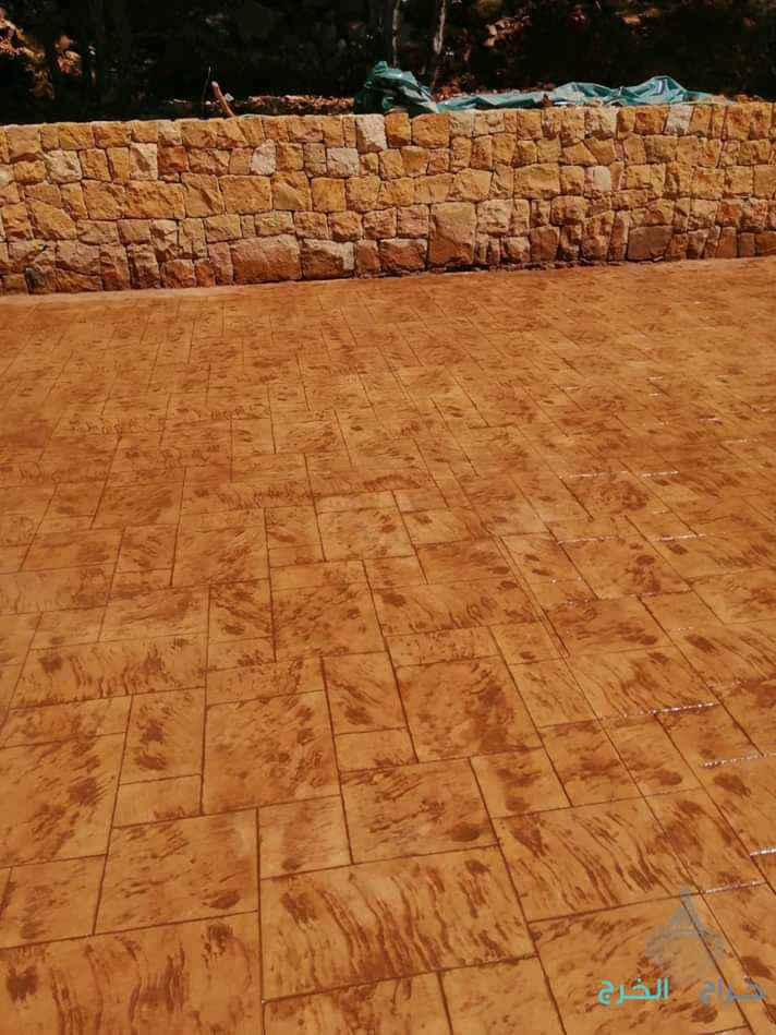 صبة مطبوعة شغل ديكورات خرسانية مطبوعة ميزانية