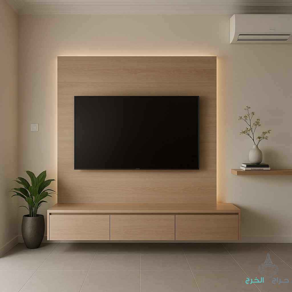 ديكور شاشةديكور تلفزيونكخشب شاشة ديكورخشاب شاشةغرفة نوماثاث مفروشاتابواب خشب جديةباب جديدديكورات شاشة