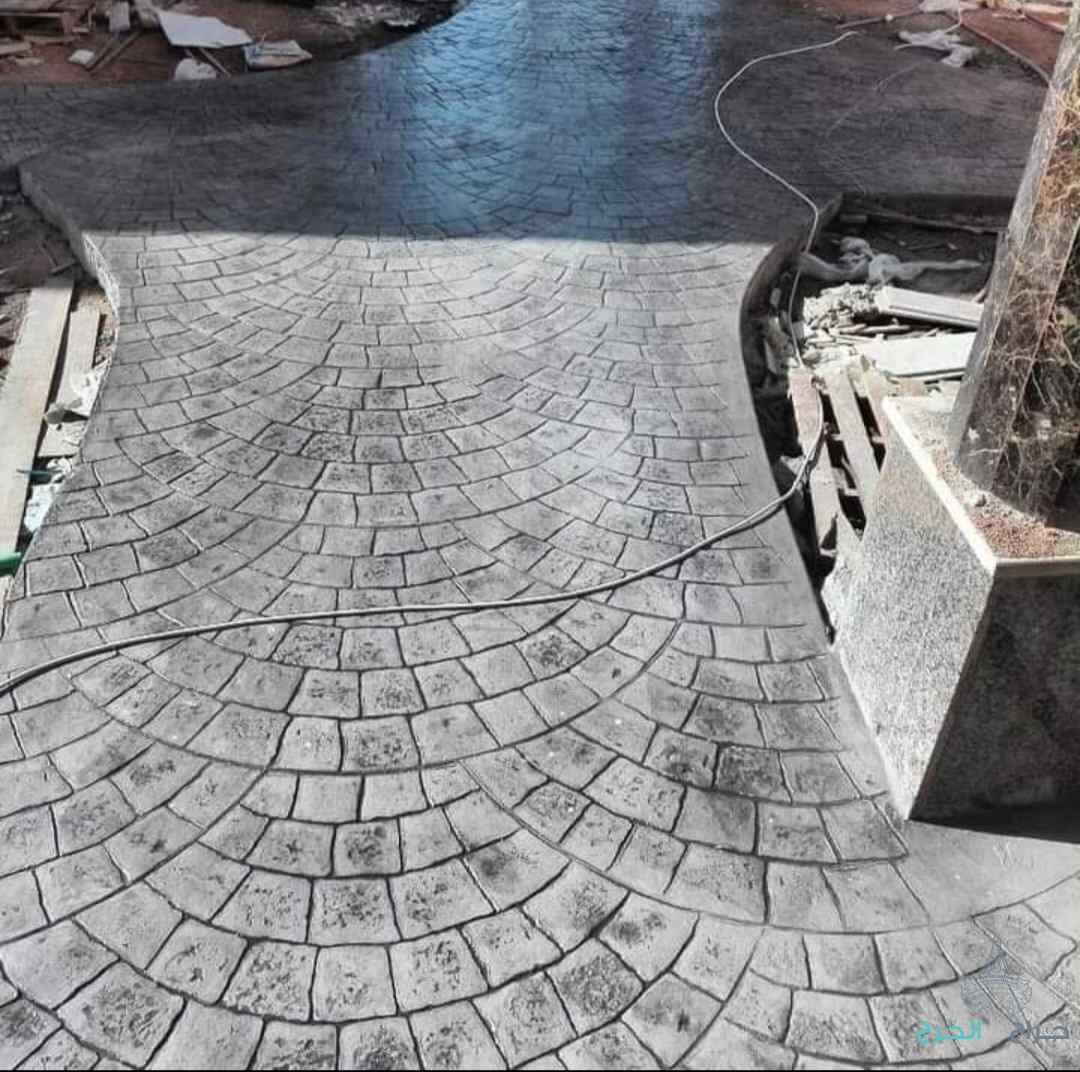 صبة مطبوعة شغل ديكورات خرسانية مطبوعة ميزانية