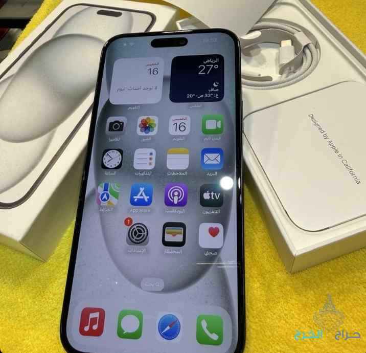 ايفون 15بلس 128 جيجا معفي من الضريبة بمصر