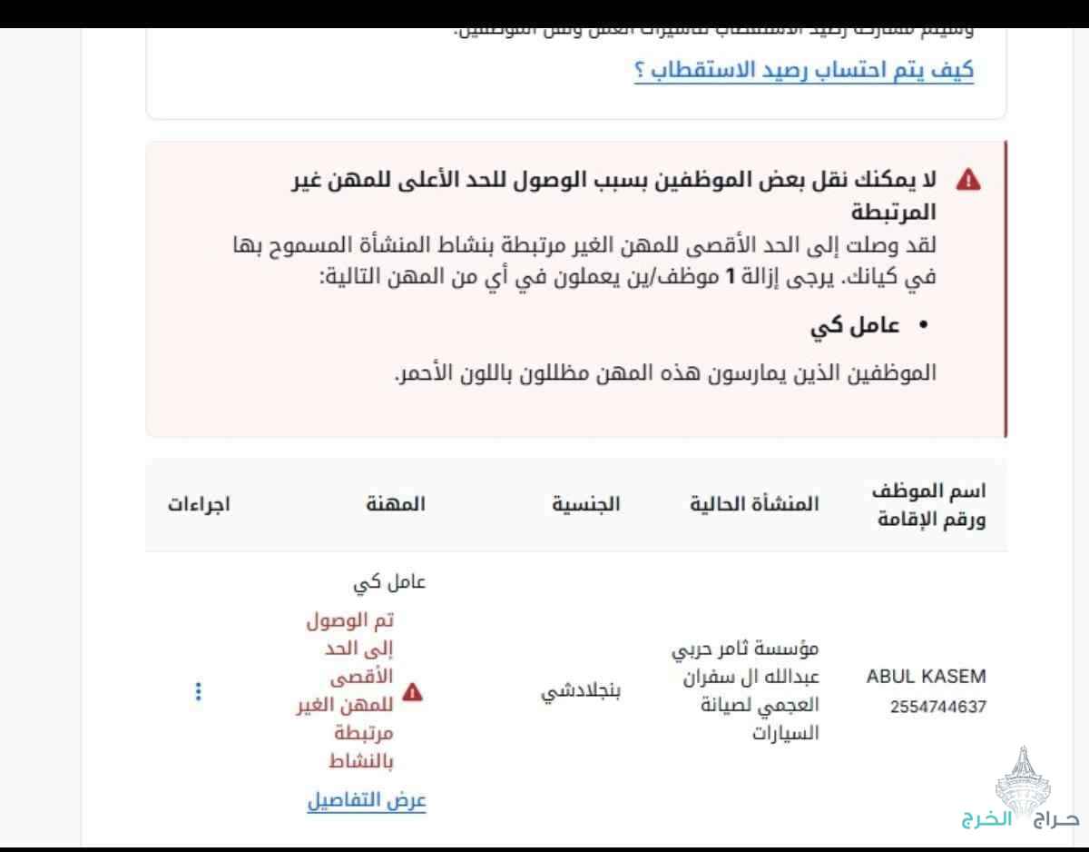 تخطي ملاحظة المهن نقل كفالة