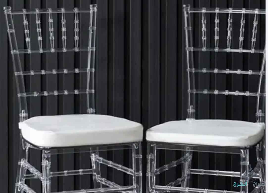كراسي افراح طاولات طعام كراسي شفاف نابليون شفاف استيل